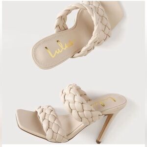 NIB* Lulus kakee nude woven style stilletos size 7